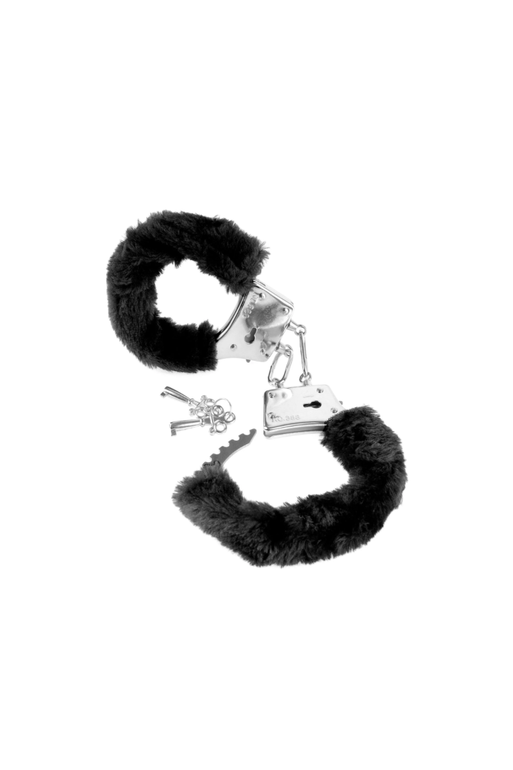 Kajdanki Fetish Fantasy Series Beginner'S Furry Cuffs Black Pipedream