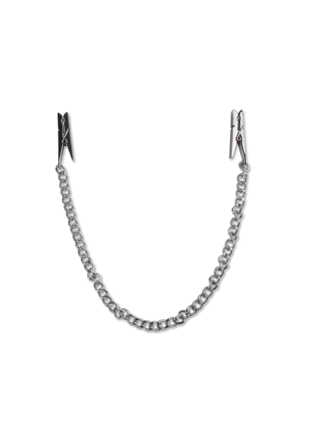 Zaciski Na Sutki Fetish Fantasy Series Nipple Chain Clips Silver Pipedream
