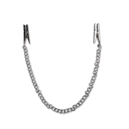 Zaciski Na Sutki Fetish Fantasy Series Nipple Chain Clips Silver Pipedream