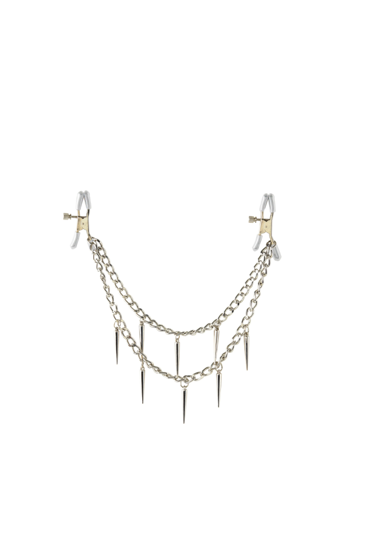 Zaciski Na Sutki Fetish Fantasy Rock Hard Nipple Clamps Silver Pipedream