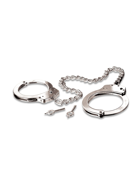 Kajdanki Fetish Fantasy Series Metal Leg Cuffs Silver Pipedream