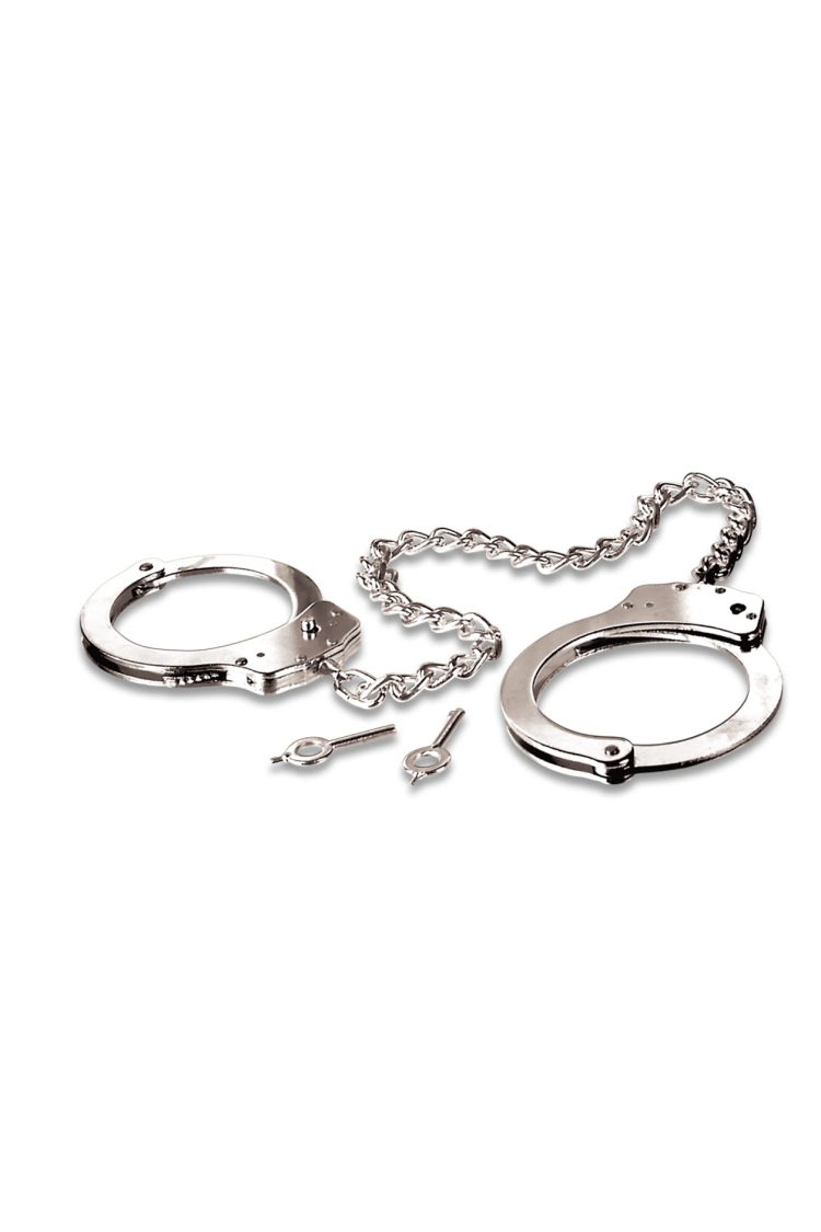 Kajdanki Fetish Fantasy Series Metal Leg Cuffs Silver Pipedream