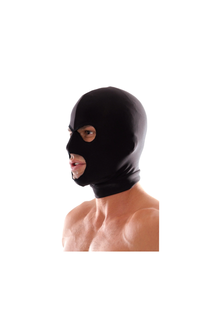 Maska Fetish Fantasy Series Spandex 3 Hole Hood Black Pipedream