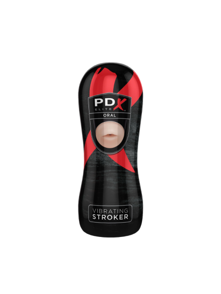 Masturbator Pdx Elite Vibrating Oral Stroker Light Pipedream