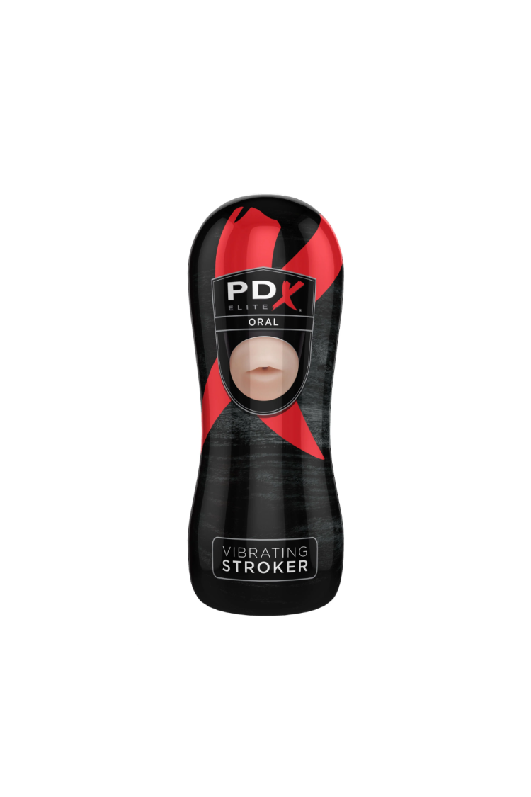 Masturbator Pdx Elite Vibrating Oral Stroker Light Pipedream