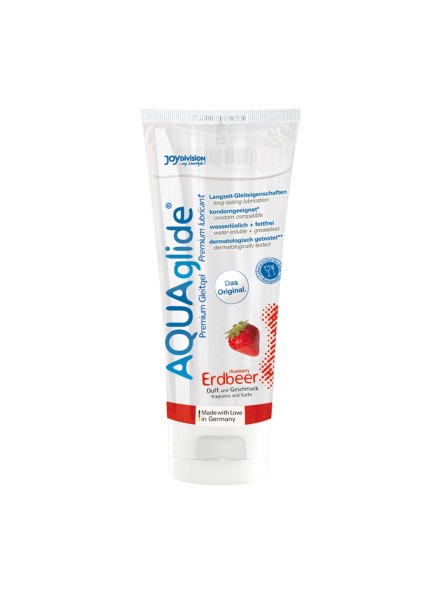 Lubrykant Wodny O Smaku Truskawkowym Aquaglide Strawberry 100 Ml JoyDivision