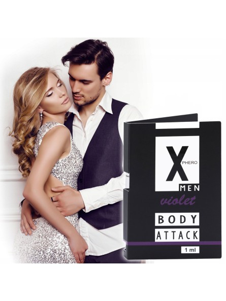 Feromony dla mężczyzn Body Attack Violet For Men 1Ml Aurora