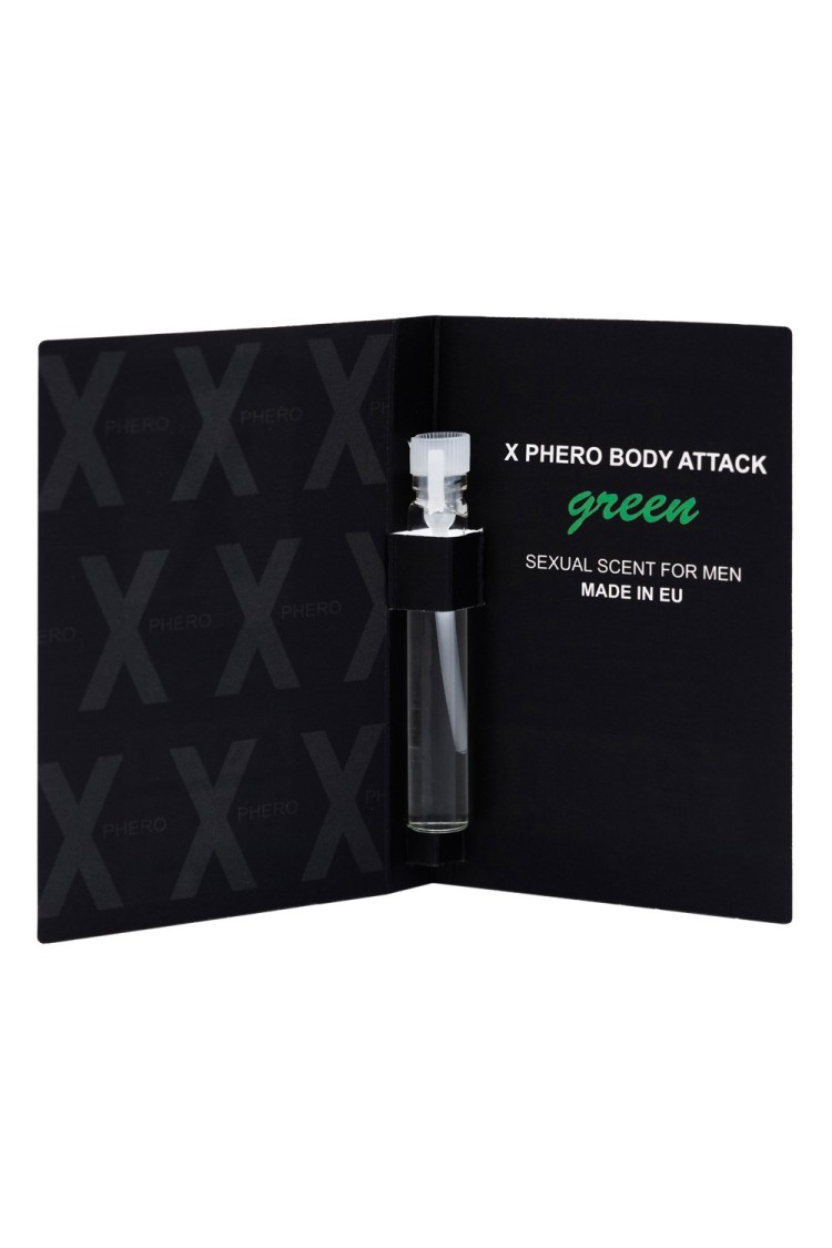 Feromony dla mężczyzn Body Attack Green For Men 1Ml Aurora