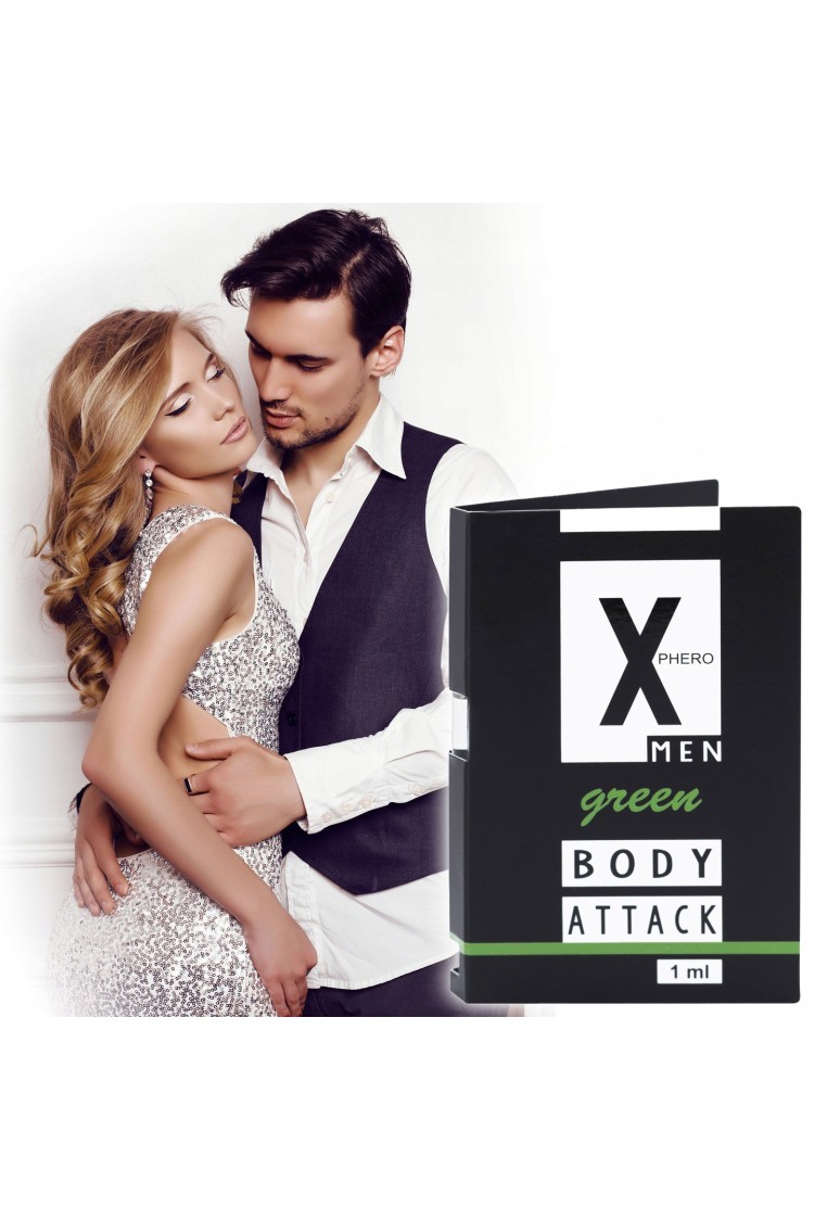 Feromony dla mężczyzn Body Attack Green For Men 1Ml Aurora