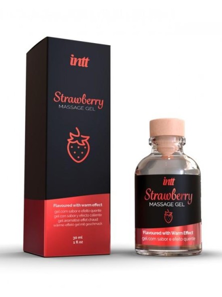 Żel Do Masażu Kissable Massage Gel Strawberry 100 Ml intt