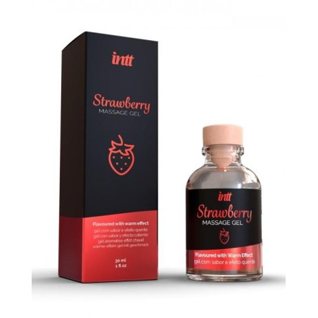 Żel Do Masażu Kissable Massage Gel Strawberry 100 Ml intt