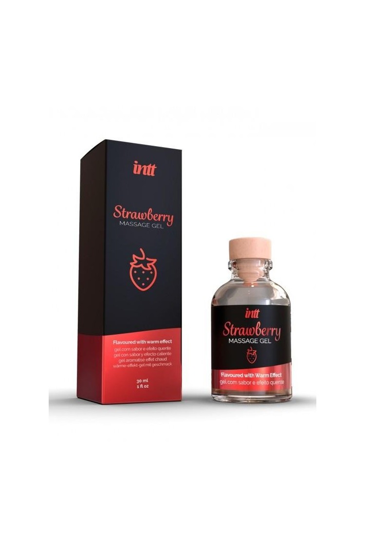 Żel Do Masażu Kissable Massage Gel Strawberry 100 Ml intt