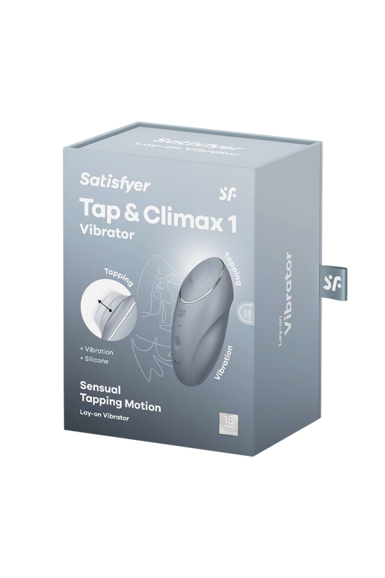 Wibrator Tap & Climax 1 Niebieskoszary Satisfyer