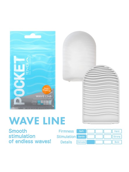 Masturbator Pocket Stroker Wave Line Tenga