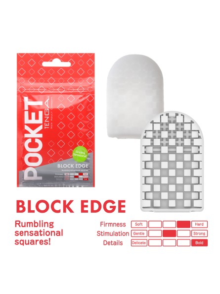 Masturbator Pocket Stroker Block Edge Tenga