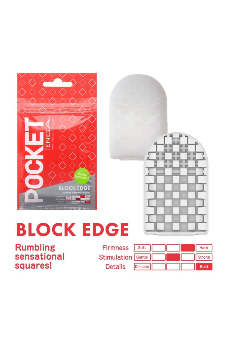 Masturbator Pocket Stroker Block Edge Tenga