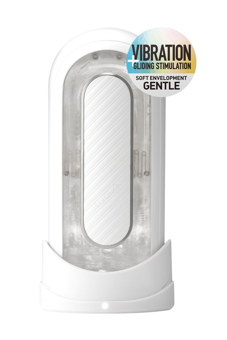 Masturbator Flip Zero Gravity  Electronic Vibration White Tenga