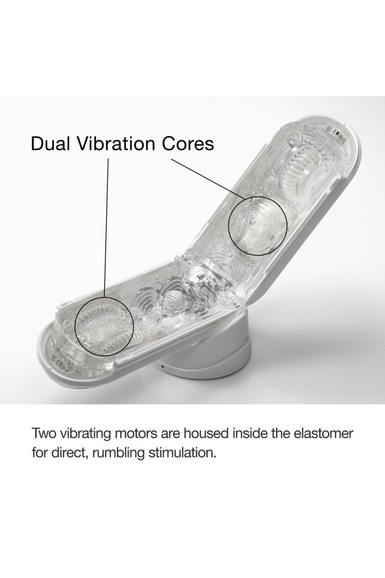Masturbator Flip Zero Gravity  Electronic Vibration White Tenga