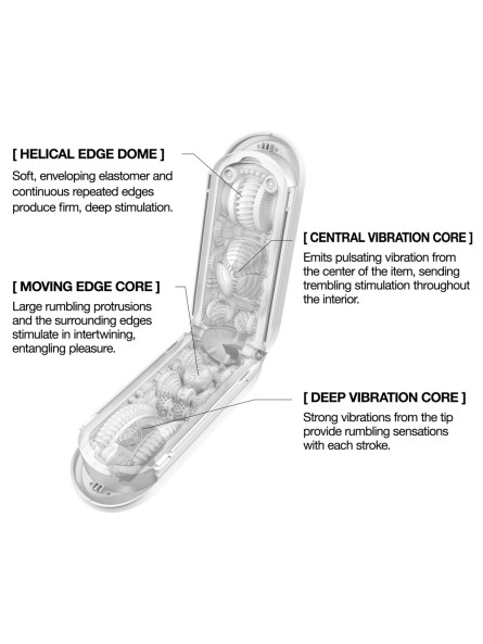 Masturbator Flip Zero Gravity  Electronic Vibration White Tenga