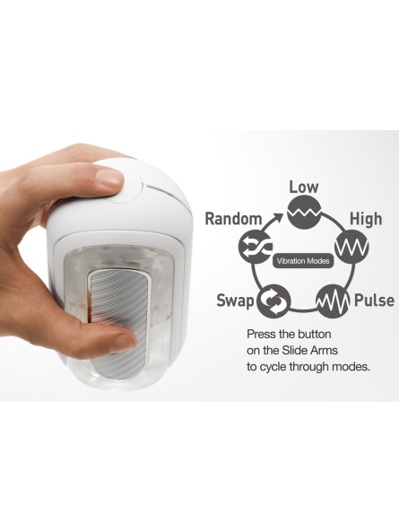 Masturbator Flip Zero Gravity  Electronic Vibration White Tenga