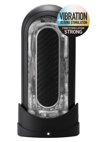 Masturbator Flip Zero Gravity  Electronic Vibration Black Tenga