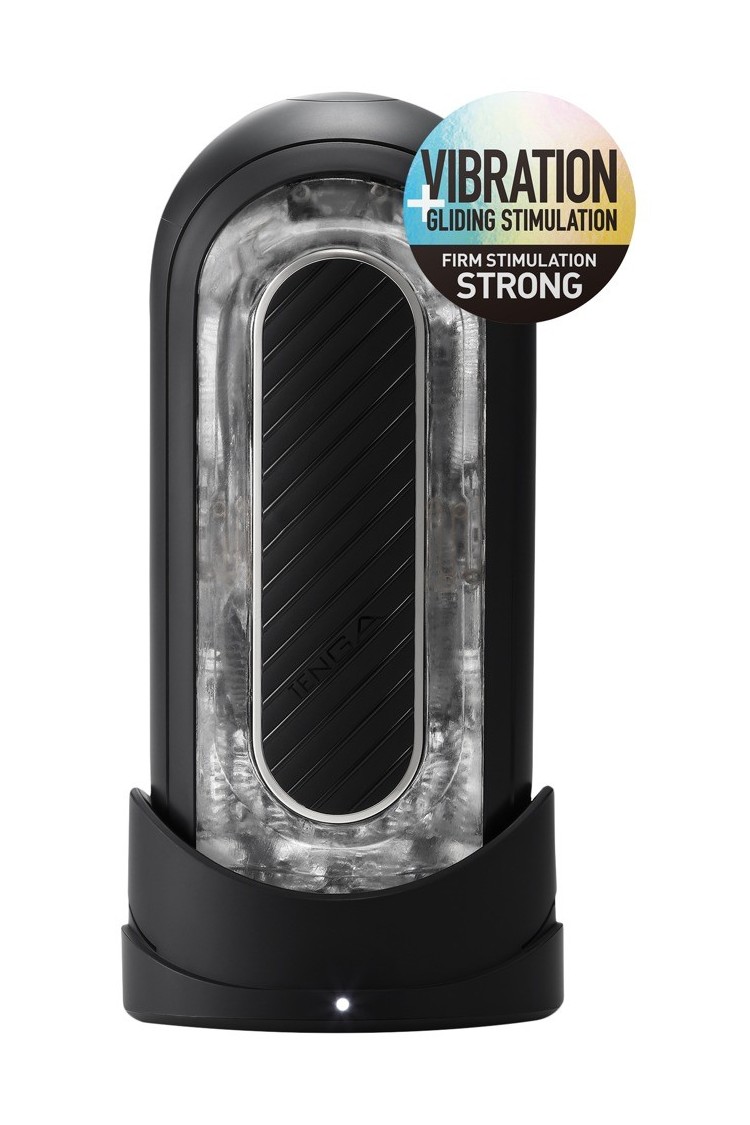 Masturbator Flip Zero Gravity  Electronic Vibration Black Tenga
