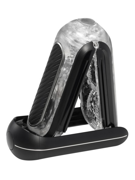 Masturbator Flip Zero Gravity  Electronic Vibration Black Tenga