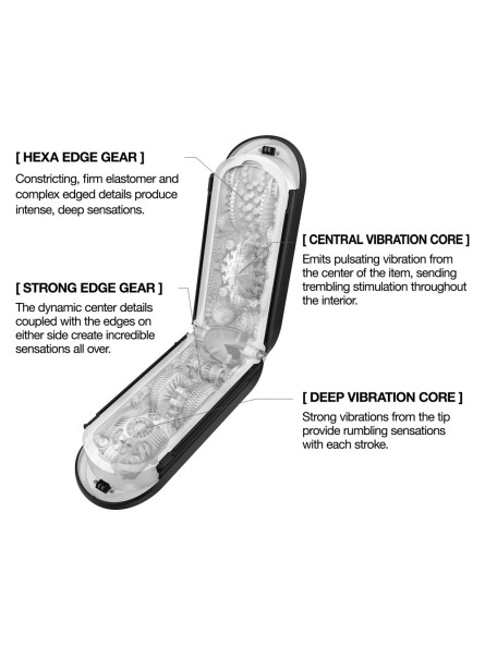 Masturbator Flip Zero Gravity  Electronic Vibration Black Tenga