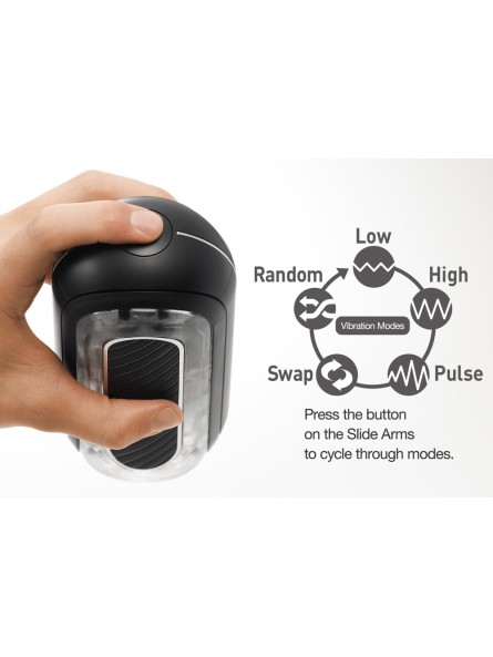 Masturbator Flip Zero Gravity  Electronic Vibration Black Tenga