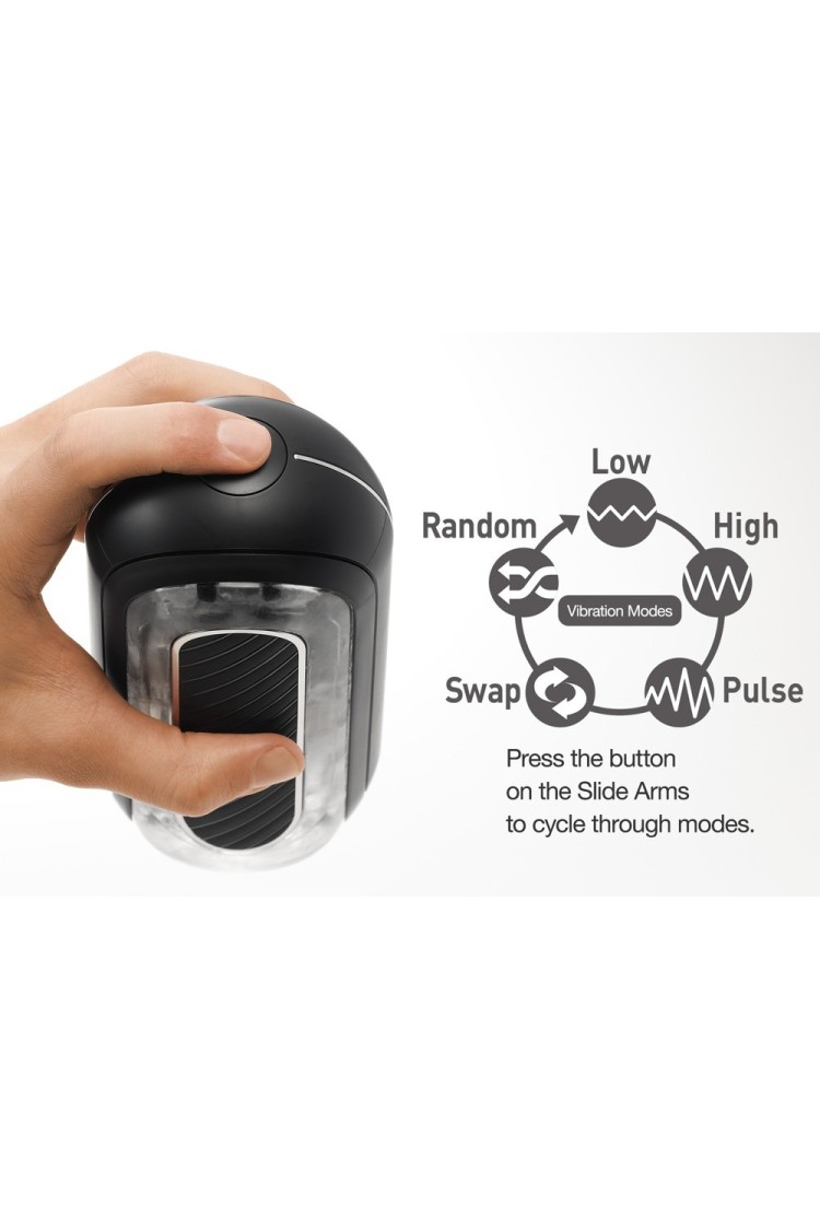 Masturbator Flip Zero Gravity  Electronic Vibration Black Tenga