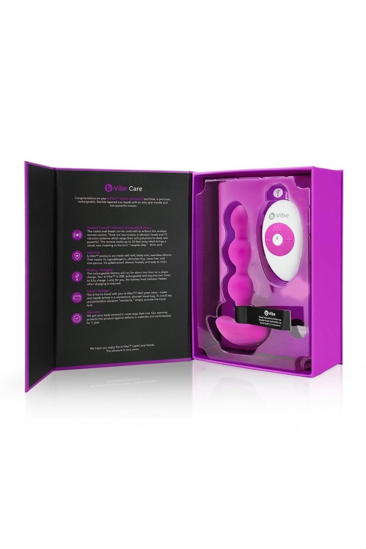Koraliki analne Triplet Anal Beads Fuchsia b-Vibe