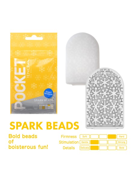 Masturbator Pocket Stroker Spark Beads Tenga