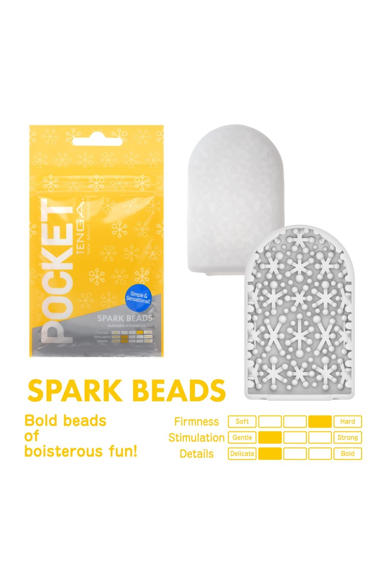 Masturbator Pocket Stroker Spark Beads Tenga