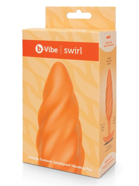 Korek analny Swirl Texture Plug Orange b-Vibe
