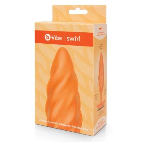 Korek analny Swirl Texture Plug Orange b-Vibe
