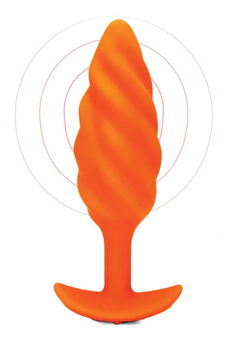 Korek analny Swirl Texture Plug Orange b-Vibe