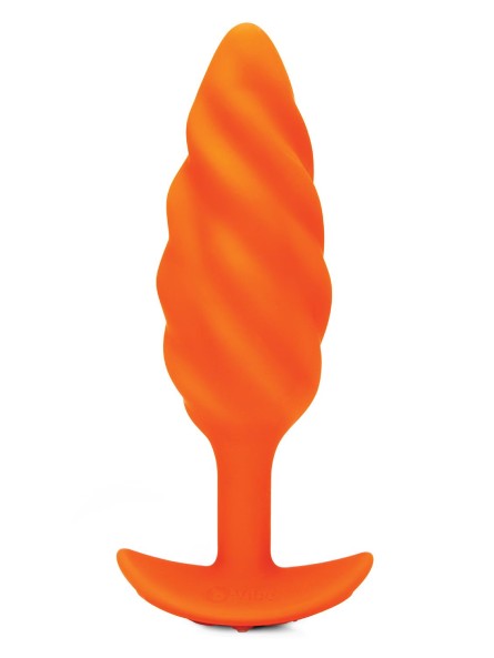 Korek analny Swirl Texture Plug Orange b-Vibe