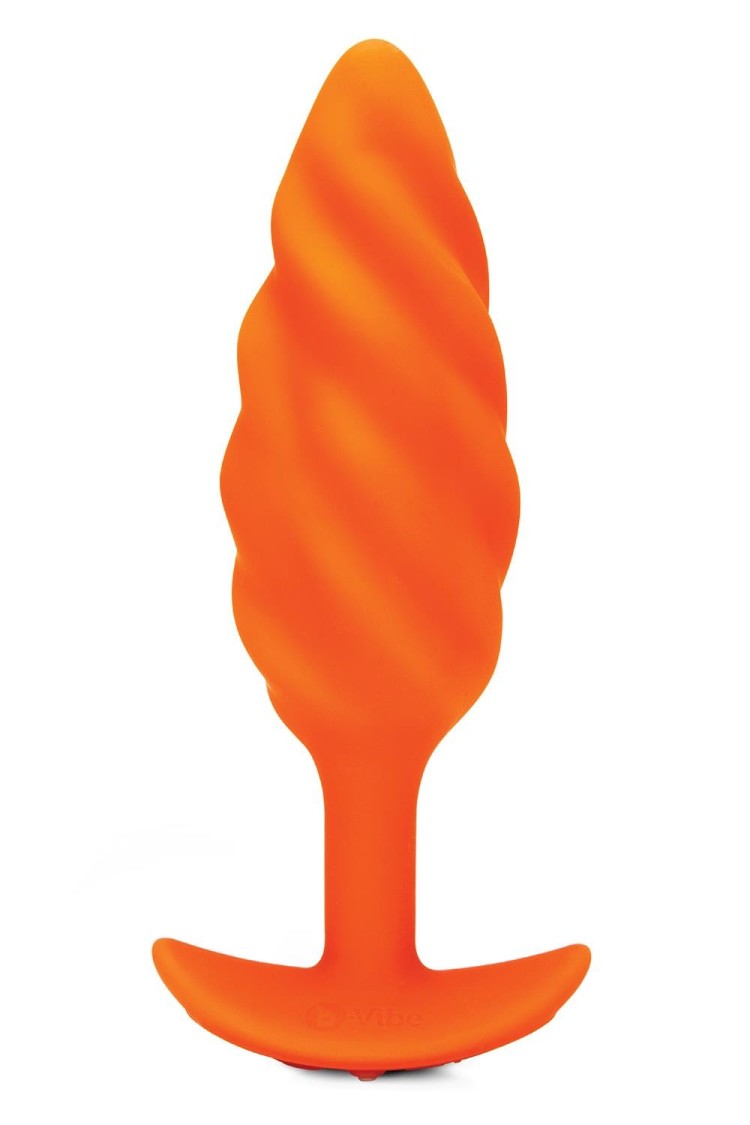 Korek analny Swirl Texture Plug Orange b-Vibe