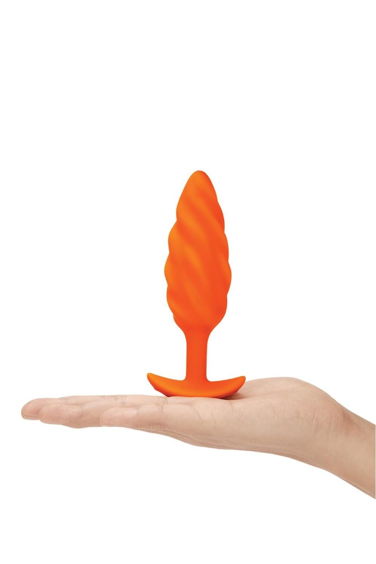 Korek analny Swirl Texture Plug Orange b-Vibe