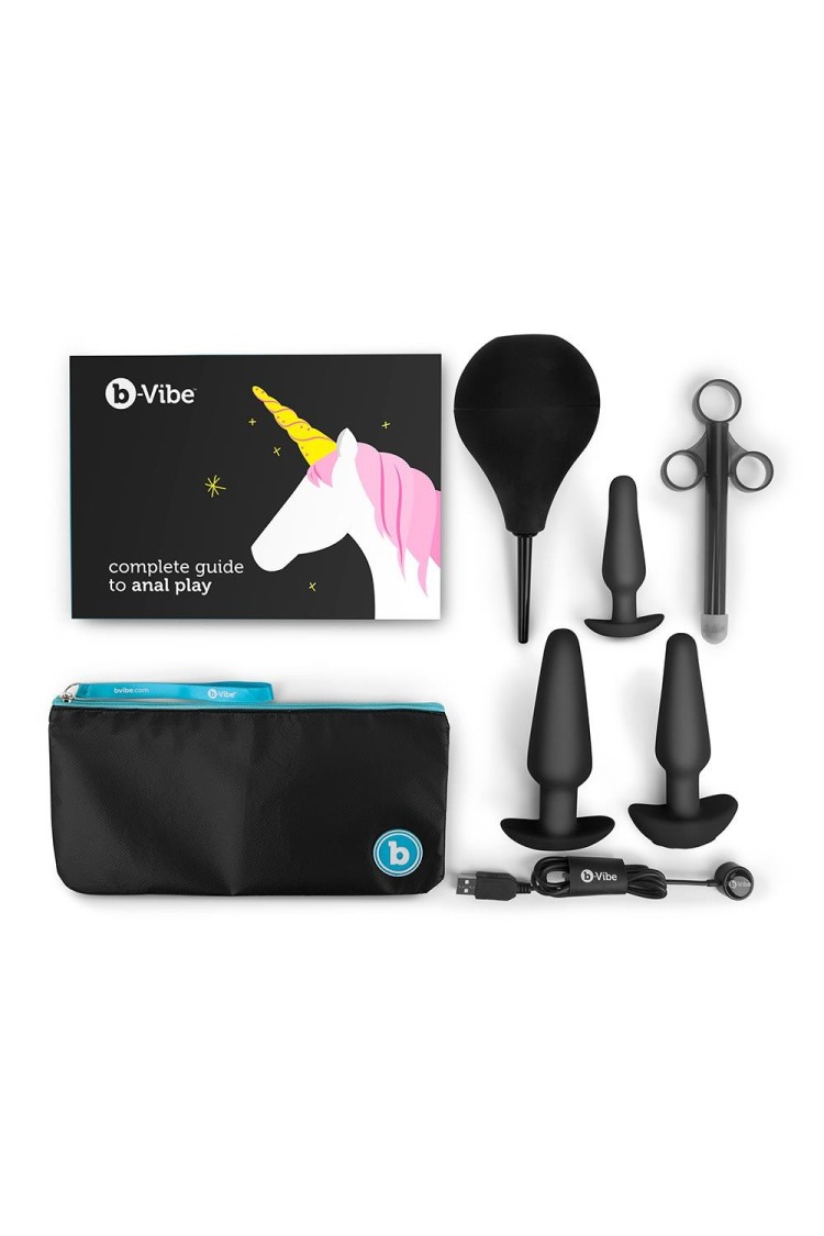 Zestaw zabawek analnych Anal Education Set Black b-Vibe