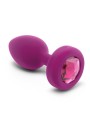 Korek Analny Vibrating Jewel Plug S/M Fuchsia b-Vibe