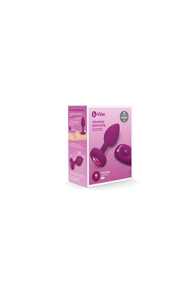 Korek Analny Vibrating Jewel Plug S/M Fuchsia b-Vibe