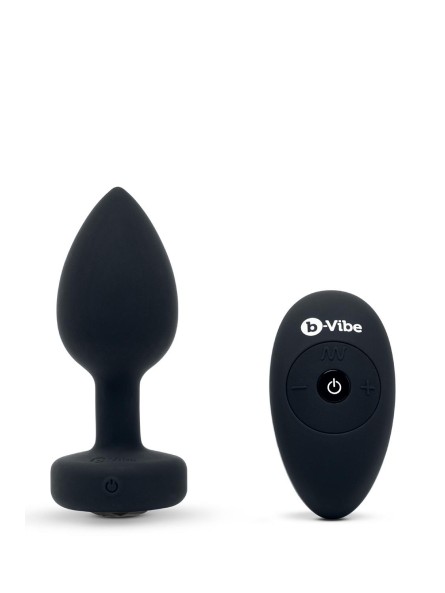 Korek analny Vibrating Jewel Plug M/L Black b-Vibe