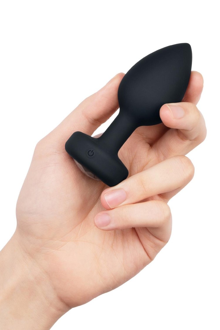 Korek analny Vibrating Jewel Plug M/L Black b-Vibe