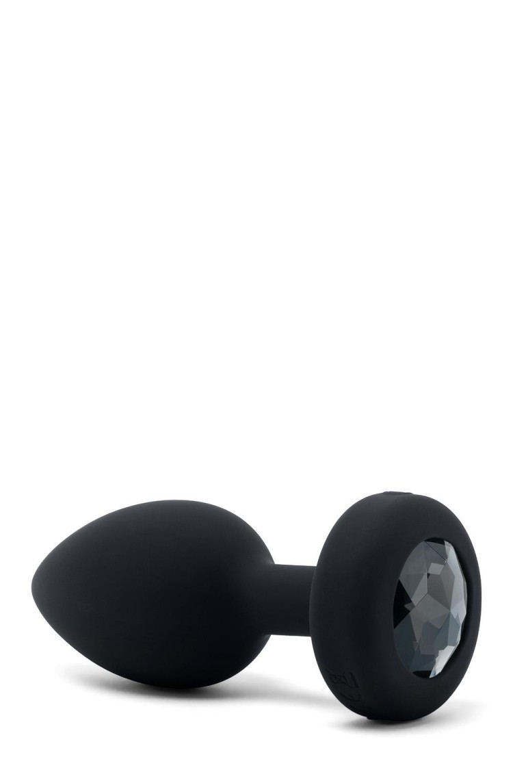 Korek analny Vibrating Jewel Plug M/L Black b-Vibe