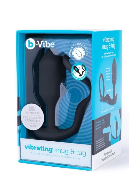 Korek analny Vibrating Snug & Tug M Black b-Vibe