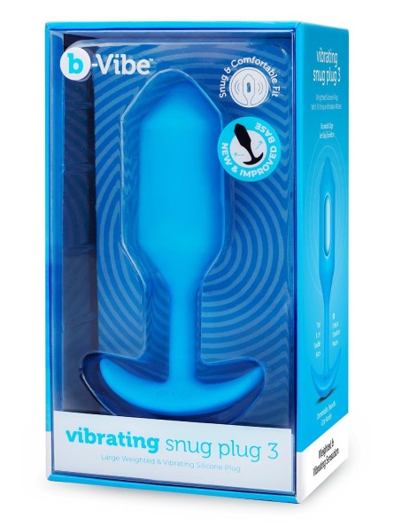 Korek analny Vibrating Snug Plug 3 Blue b-Vibe