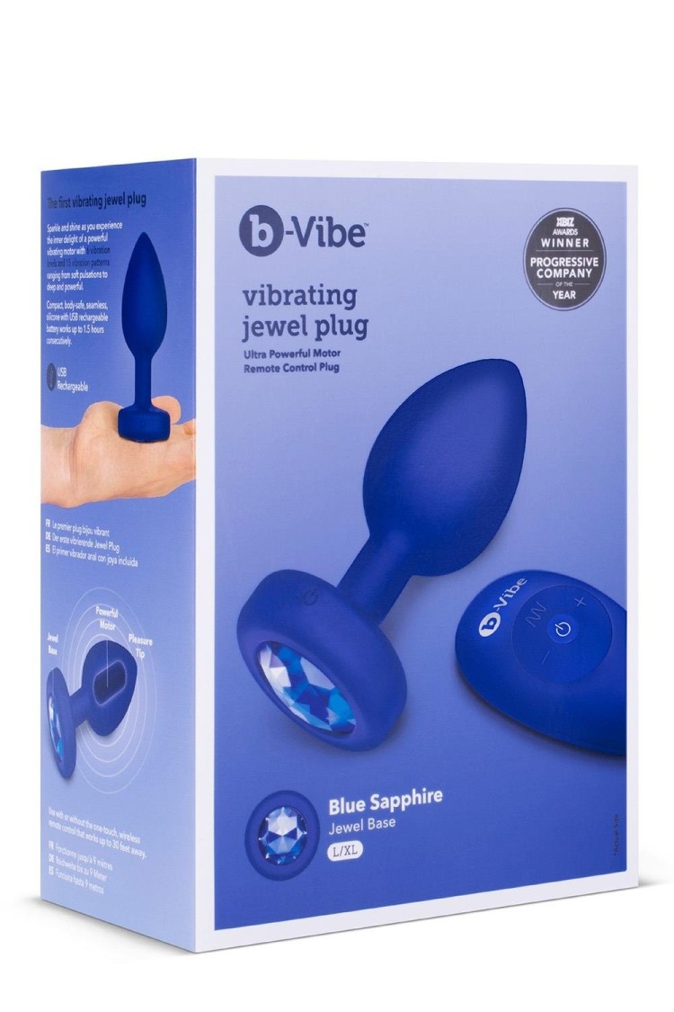Korek analny Vibrating Jewel Plug L/Xl Navy b-Vibe