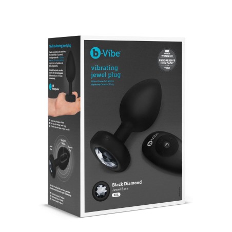 Korek analny Vibrating Jewel Plug Xxl Black b-Vibe