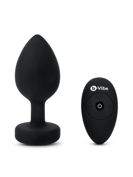 Korek analny Vibrating Jewel Plug Xxl Black b-Vibe